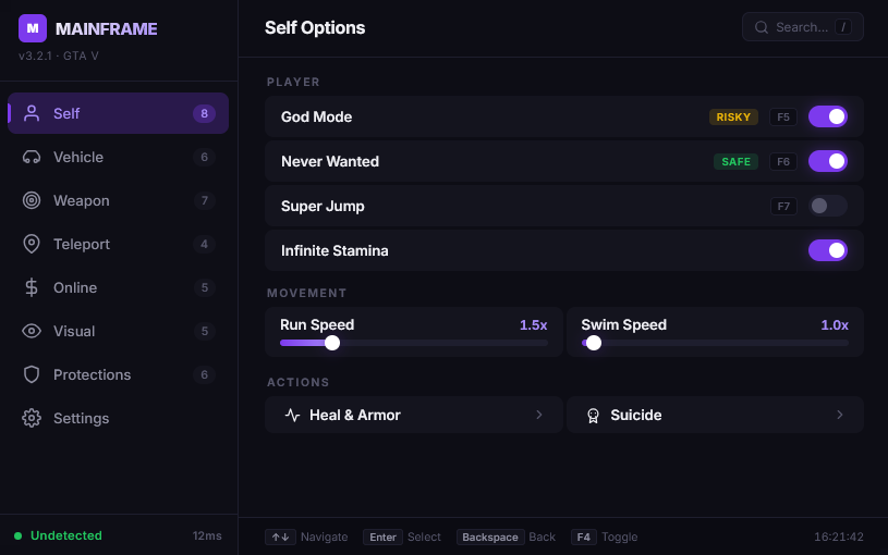 MODGRID SurrounDead mod menu interface preview
